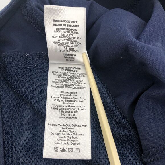 Eddie Bauer Womens Active Capri Pants Size 10 Cargo Pocket Scrunch Pulls Blue - Picture 13 of 15